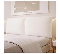 Cuscino for testiera del letto, cuscino da lettura, copri testiera in velluto a coste, morbido e soffice, protezione antipolvere for schienale del letto for letto matrimoniale(White,90x60x10cm)
