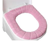 Cuscino for WC Caldo Tipo O in Peluche Addensato Cuscino for WC Universale Cuscino for Sedile WC Invernale Coprisedile for WC per la Maggior Parte dei coperchi dei WC(Pink)