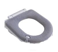 Cuscino for WC, Copriwater invernale in peluche spesso, universale con fodera in for quattro stagioni(Type2 - light grey)