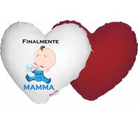 cuscino forma cuore scritta finalmente mamma regalo compleanno festa bambino