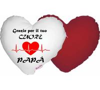 cuscino forma cuore scritta grazie per il tuo cuore idea regalo festa papa'