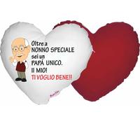 cuscino forma cuore scritta papa' unico ti voglio bene idea regalo festa