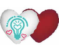 cuscino forma di cuore scritta illumini il mio mondo festa innamorati uomo donna