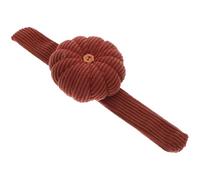 Cuscino Forma di Zucca in Velluto a Coste Marrone, Porta Spilli da Cucito | Cuscinetto Elastico per Spilli da Polso, Porta Artigianali per Cucito e Quilting, Semplice e Regolabile