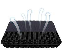 Cuscino Gel Per Sedia,Cuscino antidecubito-Cuscino gel Elastico per Il Sostegno del Sedile,Fresco e Traspirante, Cuscino per Sedia Ufficio per Ridurre la Pressione Su Fianchi (nero, 43*38*4)