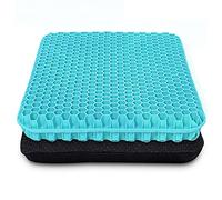 Cuscino Gel Per Sedia,Cuscino antidecubito-Cuscino gel Elastico per Il Sostegno del Sedile,Fresco e Traspirante, Cuscino per Sedia Ufficio per Ridurre la Pressione Su Fianchi (blu latte, 43*38*4)