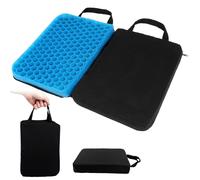 Cuscino Gel per Sedia, Cuscino in Gel Traspirante, Cuscino in Gel Portatile, Cuscino Sedia, Pieghevole, Design a Nido D'ape, Allevia L'affaticamento Dell'anca, per Ufficio