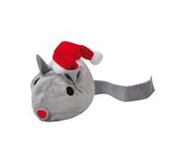 Cuscino gioco per gatti Aumüller Topo Baldi con cappello da Babbo Natale - 1 pz
