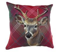 Cuscino Gobelin Renna Tartan Natale 45x45 Cm 7231