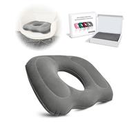 Cuscino gonfiabile a ciambella, per emorroidi e mal di schiena, cuscino Coccyx per sciatica, dopo operazioni, cuscino da viaggio portatile per sedie a rotelle, sedie da ufficio. (grigio)