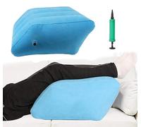 Cuscino gonfiabile a cuneo per l'altezza della gamba - cuscino di sgabello di sostegno della gamba per gli anziani gonfiori in letto Sollievo dal dolore della circolazione, 20 "x 16" x 10", Set di 1