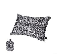 Cuscino gonfiabile automatico, 45 x 30 x 10 cm, portatile, da viaggio, con design autogonfiante, per supporto cervicale, pisolino in ufficio e campeggio (bianco e nero)