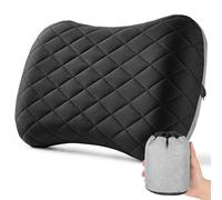 Cuscino Gonfiabile, Cuscino da Viaggio Gonfiabile, Cuscino Gonfiabile Mare, Cuscino Campeggio, Cuscino Gonfiabile da Campeggio - Con pratico sacchetto da trasporto, ultra-leggero & compatto (nero)