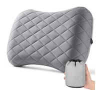 Cuscino Gonfiabile, Cuscino da Viaggio Gonfiabile, Cuscino Gonfiabile Mare, Cuscino Campeggio, Cuscino Gonfiabile da Campeggio - Con pratico sacchetto da trasporto, ultra-leggero & compatto (grigio)
