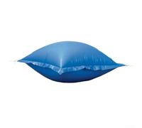 Cuscino gonfiabile invernale per piscina, 120 x 120 cm, quadrato, con fori e corde, per piscine fuori terra, protezione dal freddo, blu