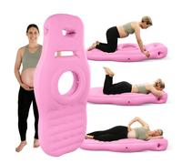 Cuscino gonfiabile per gravidanza, galleggiante, per la gravidanza, per dormire, per alleviare il dolore alla schiena e ai fianchi, portatile, per massaggi, casa, viaggi, rosa