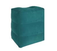 Cuscino Gonfiabile Per il Poggiapiedi 3 Layers Inflatable Portable Footrest Yoga Pad Travel Air Pillow Cushion Footrest Pillow Plane Train Kids Bed Foot Rest Pad(Green)