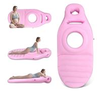 Cuscino Gonfiabile per la Gravidanza, Tappetino da Yoga per Donne Incinte con Foro, Tappetino per Sdraiarsi Sulla Pancia per Donne Incinte, Supporto per Tutto il Corpo e Sollievo dal Dolore(Rosa)