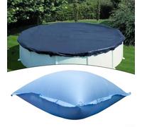 Cuscino gonfiabile per piscina fuori terra progettato per prevenire l'accumulo di acqua piovana e foglie sotto le coperture della piscina con struttura galleggiante ed elastica (120 x 120 cm-0,18 mm)