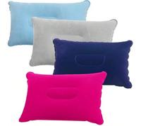 Cuscino gonfiabile portatile e confortevole, cuscino da viaggio gonfiabile ultraleggero formato A4, cuscino ad aria quadrato rivestito in tessuto floccato, per ufficio, viaggi, vacanze, escursioni, ca