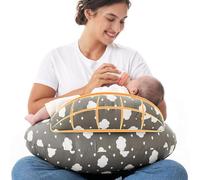 Cuscino Gravidanza Allattamento, Mani Libere, Maggiore Sostegno per Neonati e Mamme, Fodera in Cotone Rimovibile - 2025