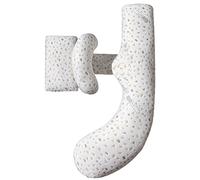 Cuscino Gravidanza Per Dormire,Cuscino A Forma Di J In Cotone, Cuscino Per Allattamento Per Adulti,Cuscini Di Supporto Per Tutto Il Corpo Con Fodera Rimovibile E Lavabile 6,150x50cm