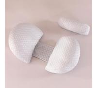 Cuscino Gravidanza per Dormire, Cuscino allattamento e Gravidanza con Fodera Raffreddamento Bambù Morbida Setosa, Cuscino Supporto Comfort Regolabile per Tutto Il Corpo e Maternità(Grigio & Piccolo)