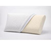 Cuscino Guanciale Massaggiante in Memory Foam, Made in Italy - Cuscino Antistress con Federa Traspirante - Antiacaro, Anallergico e Anti Stress - Supporto Cervicale per Collo e Spalle (Altezza 13)