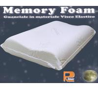Cuscino guanciale MEMORY FOAM materiale visco elastico con doppia onda cervicale