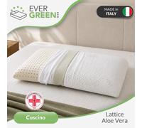 Cuscino Guanciale Saponetta in Lattice 100% Made in Italy Federa in AloeVera