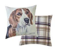 Maturi Cuscino imbottito con immagine di cane Beagle, per sedia e divano, 43 x 43 cm