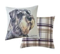 Cuscino imbottito con immagine ad acquerello di cane Schnauzer - 43 x 43 cm
