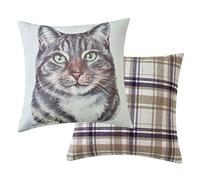 Cuscino imbottito con immagine ad acquerello di gatto soriano - 43 x 43 cm