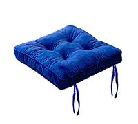 Cuscino imbottito ergonomico blu navy per sedie da pranzo e ufficio, 43,2 x 43,2 cm, 8,1 cm di spessore, design a vite per il massimo comfort e supporto, ideale per sedie in rattan e scrivania