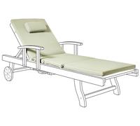 Cuscino Imbottito per Lettino Prendisole Tessuto verde Toscana/Java/Amantea