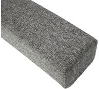 Cuscino imbottito per letto lungo, 90/120/140/160/180 cm, per testiera o pediera, cuscino di supporto per materasso doppio/matrimoniale/king size (colore: grigio scuro, 140 x 10 x 25 cm)