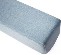 Cuscino imbottito per letto lungo, 90/120/140/160/180 cm, riempie lo spazio tra testiera o piede, cuscino di supporto per letti singoli, matrimoniali/king size (azzurro, 140 x 5 x 20 cm)