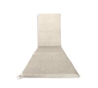 Il Tuo Artigiano Design Cuscino Imbottito per Sdraio in Legno 165x50x3,5 cm Made in Italy - Ricambio cuscino sedia Sdraio Tinta Unita (Avorio)