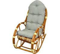 Cuscino imbottito per sedia a dondolo 130 x 50 cm cuscino di ricambio grigio