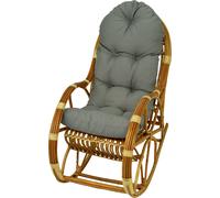 Cuscino imbottito per sedia a dondolo 130 x 50 cm cuscino di ricambio grigio