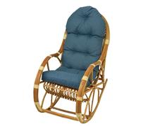 Cuscino imbottito per sedia a dondolo 130x50 cm cuscino di ricambio blu marino