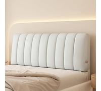 Cuscino imbottito per testiera del letto, grande tabellone, doppio cuscino per testiera da parete, supporto per schienale con rivestimento rimovibile e cinghie grigie, 200,7 cm, king size