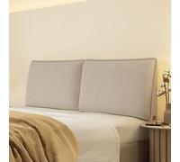 Cuscino imbottito per testiera del letto, in velluto a coste, color cachi, grande, rimovibile, design a righe, 190 cm, cuscino da parete per letto, elegante decorazione per letto