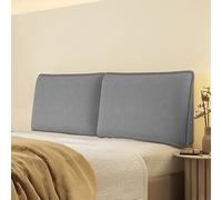 Cuscino imbottito per testiera del letto, in velluto a coste, grande, rimovibile, design a righe, 190 cm, per letto, comodo ed elegante