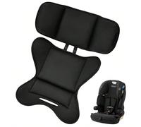 Cuscino/imbottitura per seggiolino auto/trasportino per neonati, colore nero, compatibile con Doona | Graco Snugride | Britax | alla modaco Keyfit | Evenflo Infant Inserts, supporto per testa e corpo,