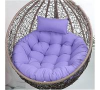 Cuscino Impermeabile E Lavabile Per Sedia A Dondolo Ovale Con Schienale - Spesso Imbottito In Cotone Per Sospesa, A Uovo, Altalena Da Giardino(Light Purple,110x110cm)