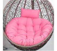 Cuscino Impermeabile E Lavabile Per Sedia A Dondolo Ovale Con Schienale - Spesso Imbottito In Cotone Per Sospesa, A Uovo, Altalena Da Giardino(Pink,100x100cm)