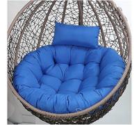 Cuscino Impermeabile E Lavabile Per Sedia A Dondolo Ovale Con Schienale - Spesso Imbottito In Cotone Per Sospesa, A Uovo, Altalena Da Giardino(Blue,120x120cm)
