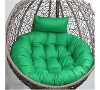 Cuscino Impermeabile E Lavabile Per Sedia A Dondolo Ovale Con Schienale - Spesso Imbottito In Cotone Per Sospesa, A Uovo, Altalena Da Giardino(Green,110x110cm)