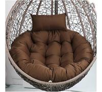 Cuscino Impermeabile E Lavabile Per Sedia A Dondolo Ovale Con Schienale - Spesso Imbottito In Cotone Per Sospesa, A Uovo, Altalena Da Giardino(Coffee,120x120cm)